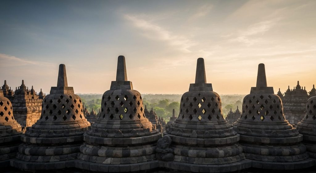 borobudur climb difficulty — Photorealistic editorial travel photograph relevant to: The honest, Bali-based planning des