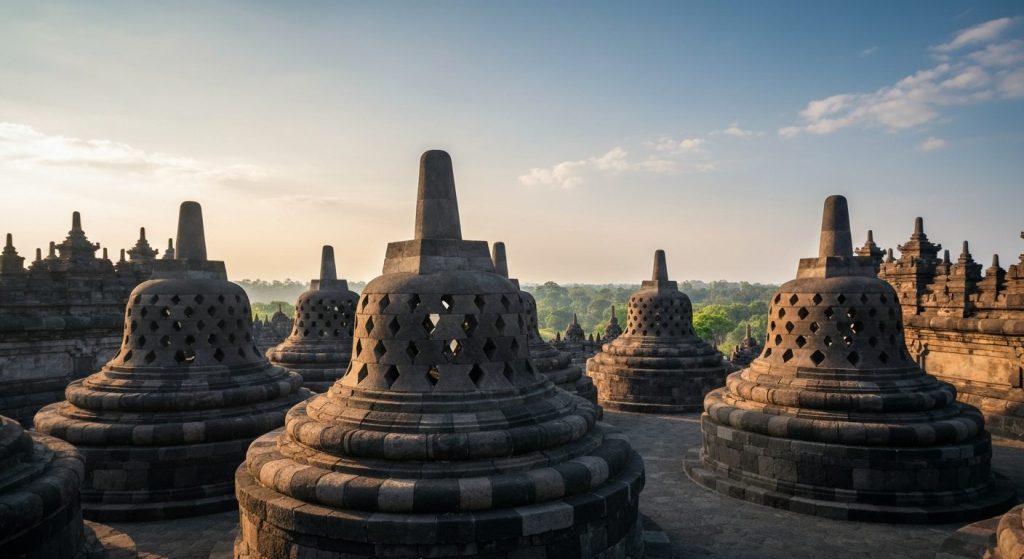 how to get from bali to borobudur — Photorealistic editorial travel photograph relevant to: The honest, Bali-based plann