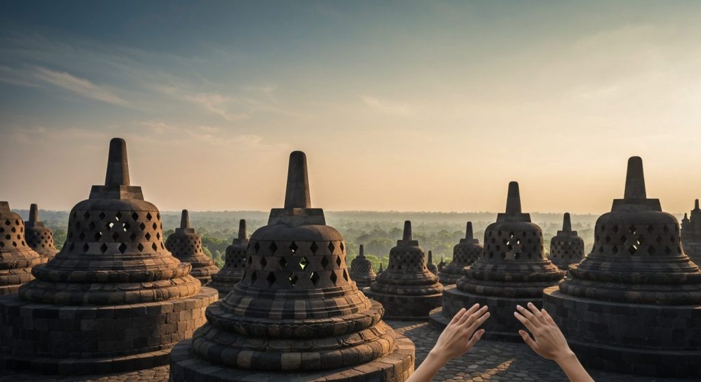 borobudur and prambanan tour from bali — Photorealistic editorial travel photograph relevant to: The honest, Bali-based