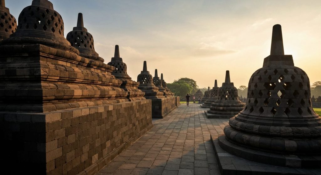 private borobudur tour from bali — Photorealistic editorial travel photograph relevant to: The honest, Bali-based planni