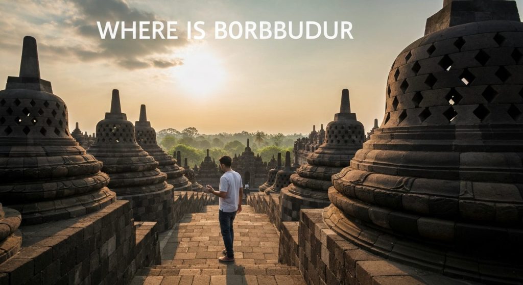 where is borobudur — Photorealistic editorial travel photograph relevant to: The honest, Bali-based planning desk for pr